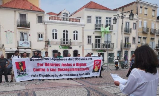 Bombeiros Sapadores de Setúbal em protesto b0225