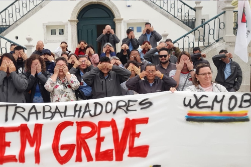 IMG 20221024 WA0011Trabalhadores da WEMOB em Greve concentraram se à porta da C.M. de Almada 51785